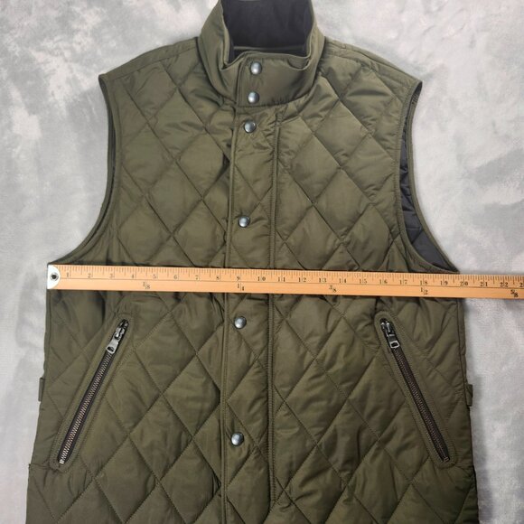 Banana Republic Mens BR+ Quilted Vest Size M Green Water Resistant Performance - Picture 4 of 8